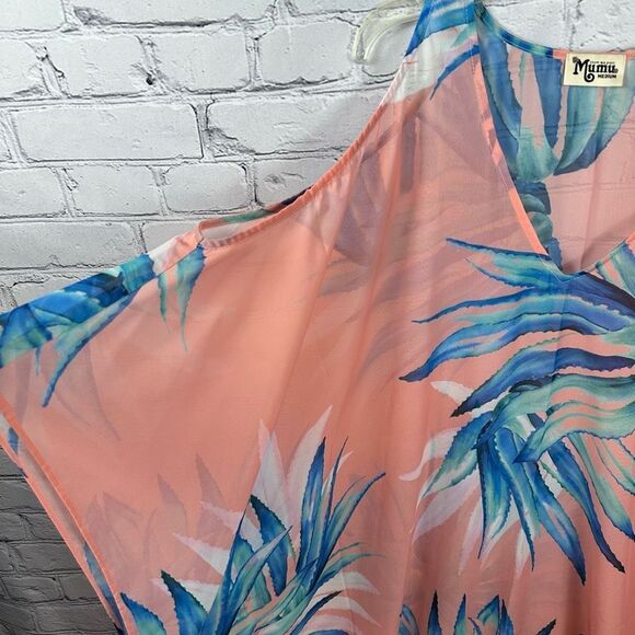 Show Me Your Mumu Hana Boo Tropical Twist Maxi Dress Coverup Kaftan Palm - Picture 6 of 9